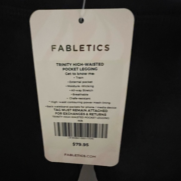 Fabletics/Black Trinity Pocket high waisted legging size Medium/8 and Small/6 - Picture 3 of 7